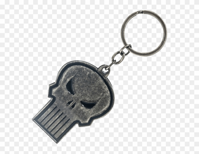 Punisher Logo Metal Keychain - Keychain Clipart