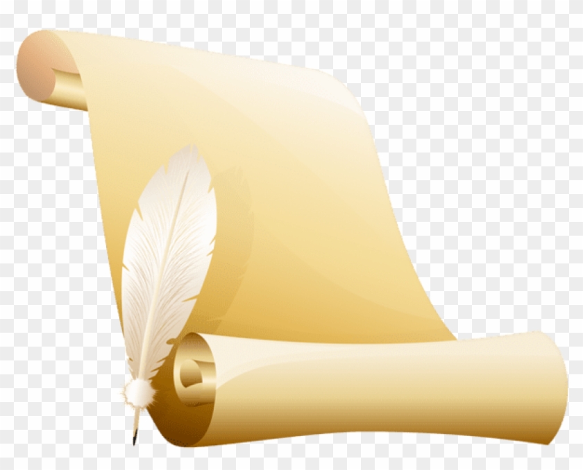 Free Png Download Scrolled Paper And Quill Clipart Transparent Png