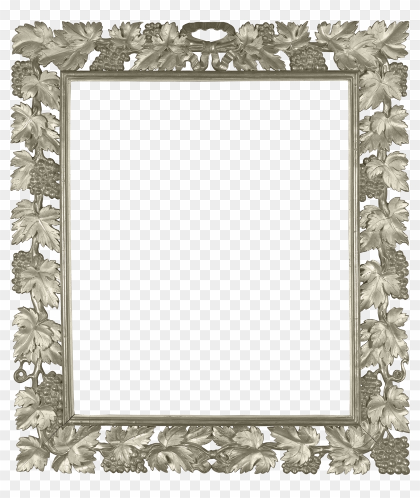 Silver Transparent Png Photo Frame With Vine - Square Gold Border Transparent Clipart