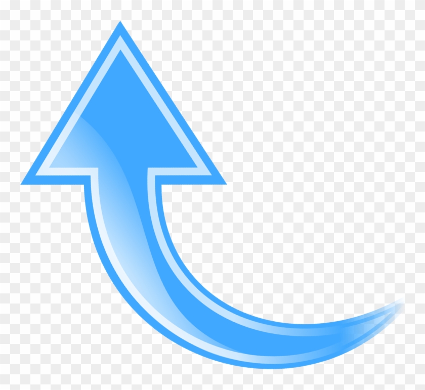 Arrow Clipart Curve Arrow - Curved Arrow Clip Art Blue - Png Download