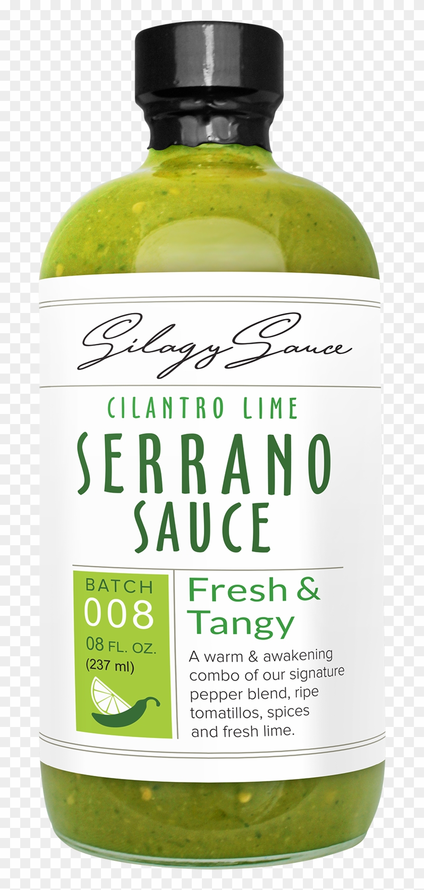 Cilantro Lime Serrano Sauce - Glass Bottle Clipart #644884