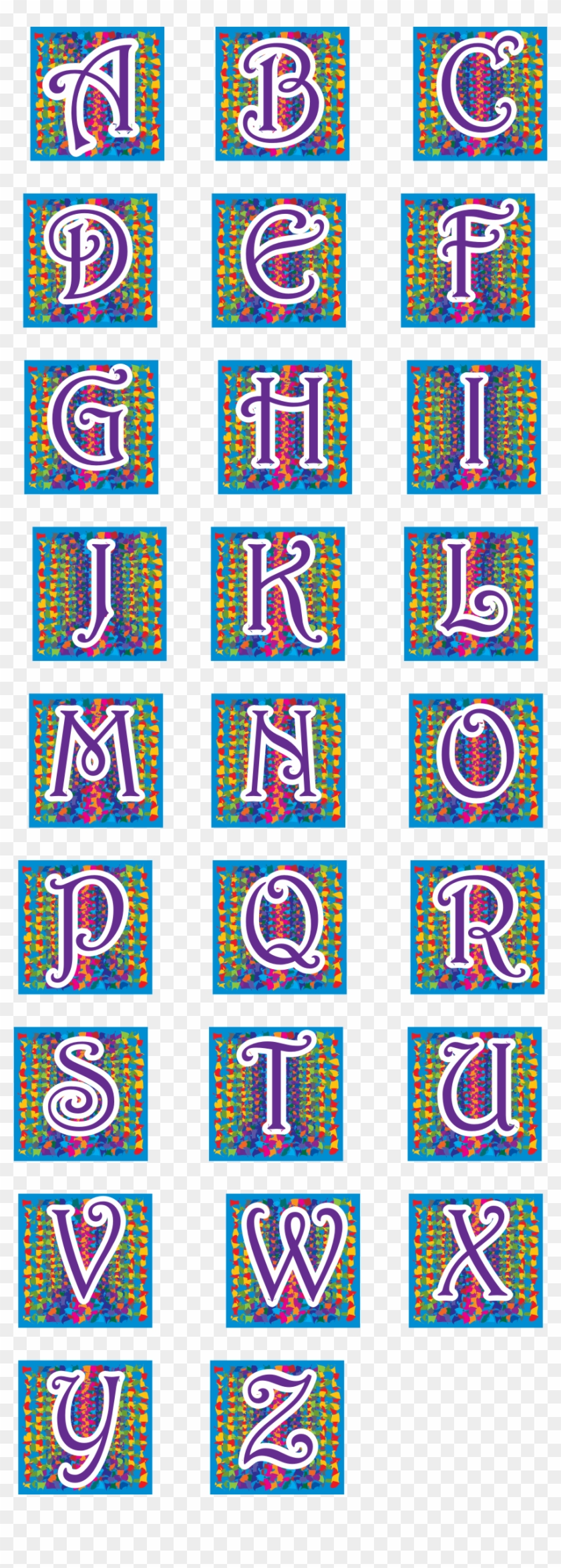 This Free Icons Png Design Of Confetti Uppercase Alphabet Clipart #645066