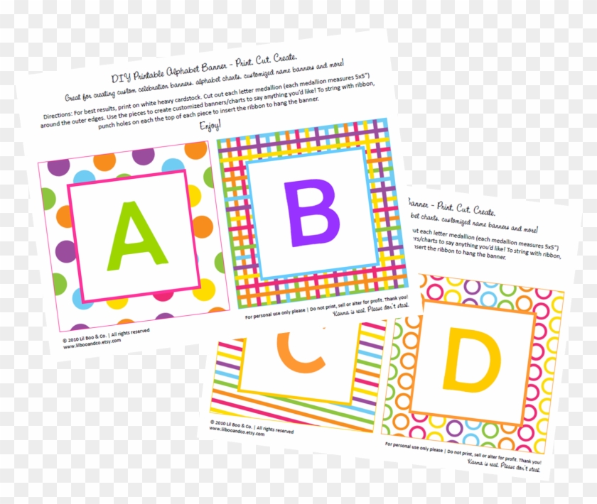 Free Printable Banner Templates {blank Banners - Colorful Alphabet Letters Printable Banner Clipart #645179