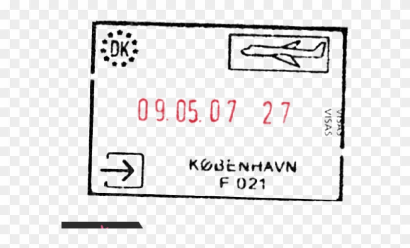 Passport Stamp Template - Dusseldorf Airport Passport Stamp Clipart