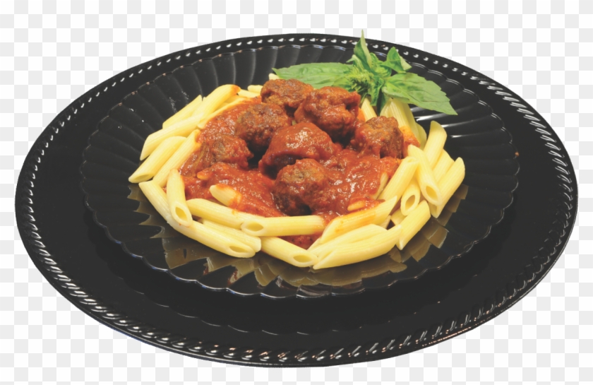 Picture Of Penne Pasta & Meatballs Clipart