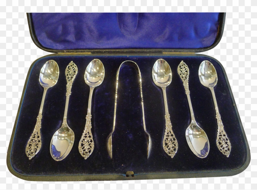 Magnificent Set English Sterling Silver Spoons By William Clipart #646128