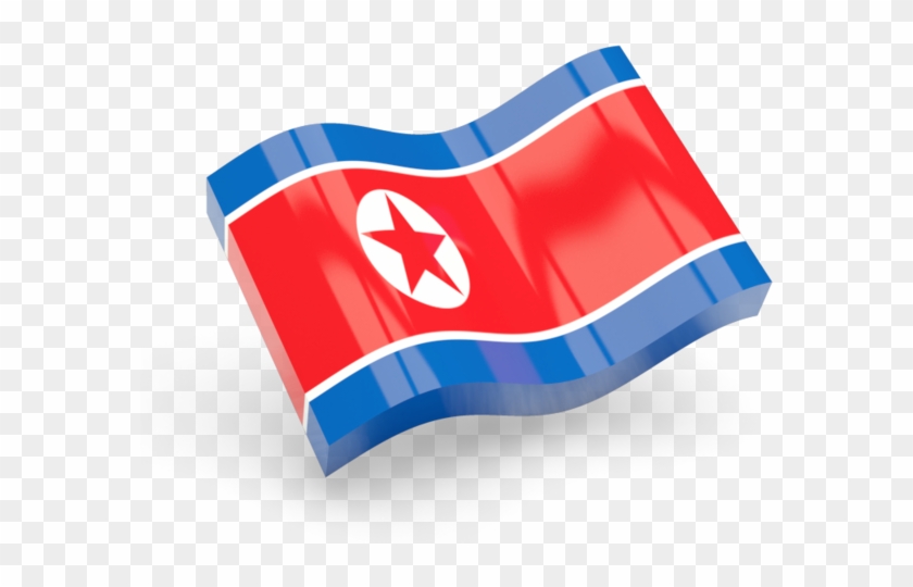 Illustration Of Flag Of North Korea - North Korea Flag Icon Clipart