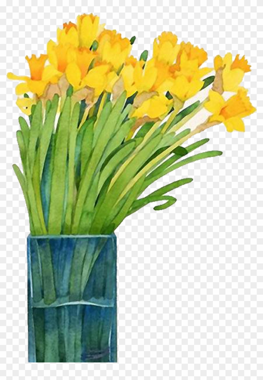 Image Royalty Free Library Narcissus Painting Daffodil - Watercolor Painting Clipart #646325