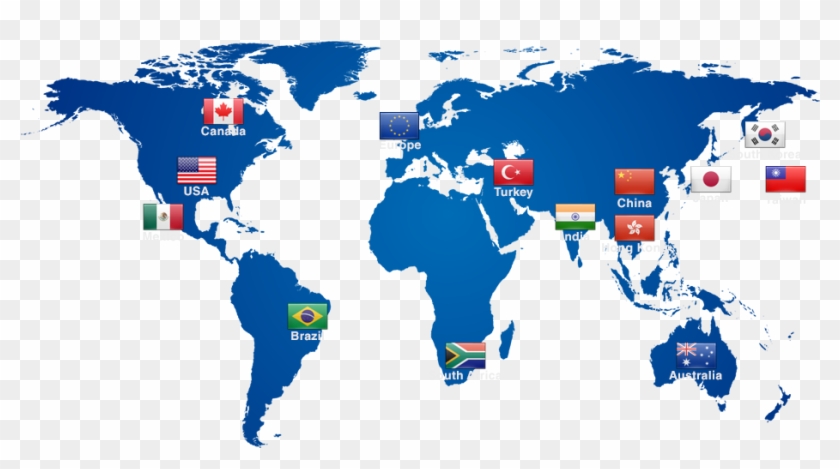 Fusion Worldwide Map - World Map Silhouette Clipart #646432