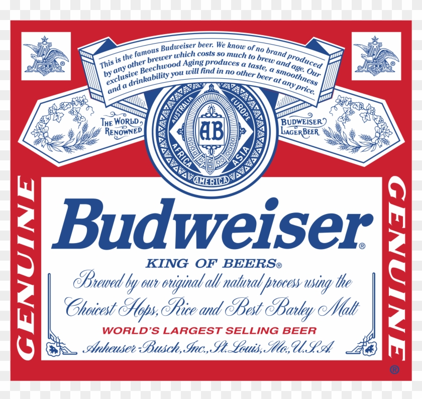 Budweiser 01 Logo Png Transparent - Budweiser Label Clipart