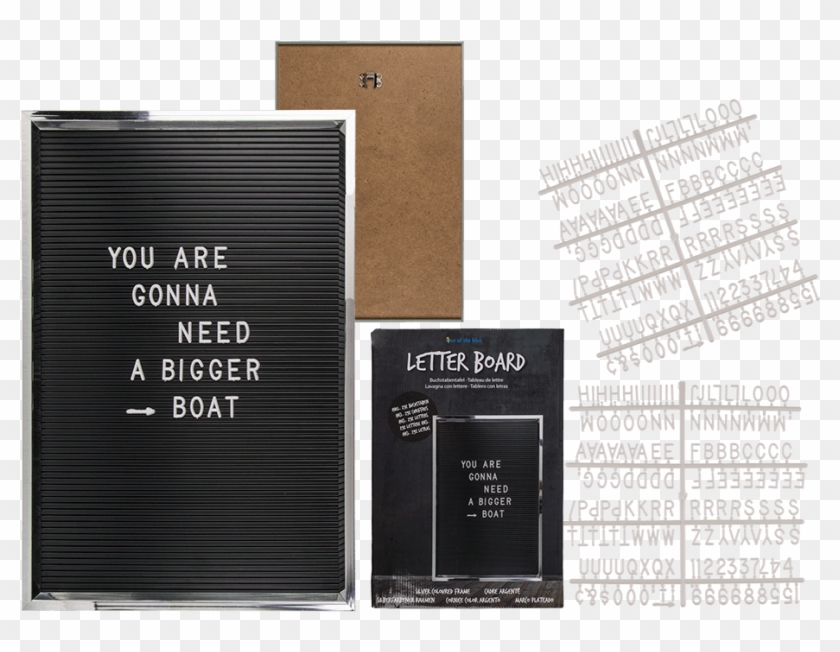 Letter Board With Silver Plastic Frame & Black Plastic - Tablica Z Literkami Clipart #646770