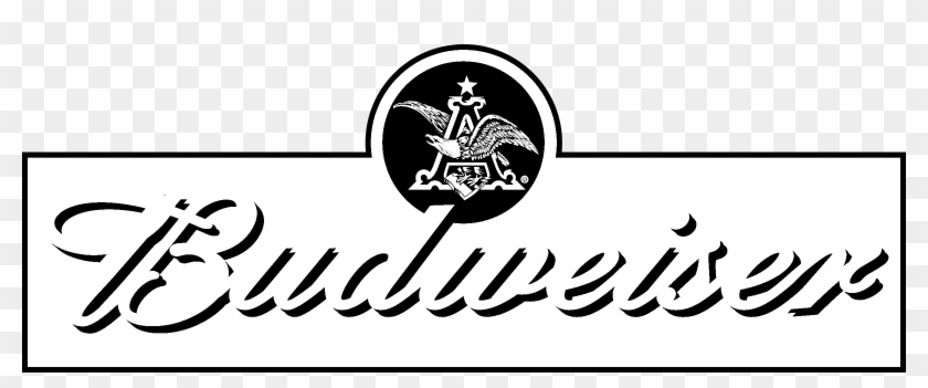 Budweiser 02 Logo Black And White - Budweiser White Logo Png Clipart