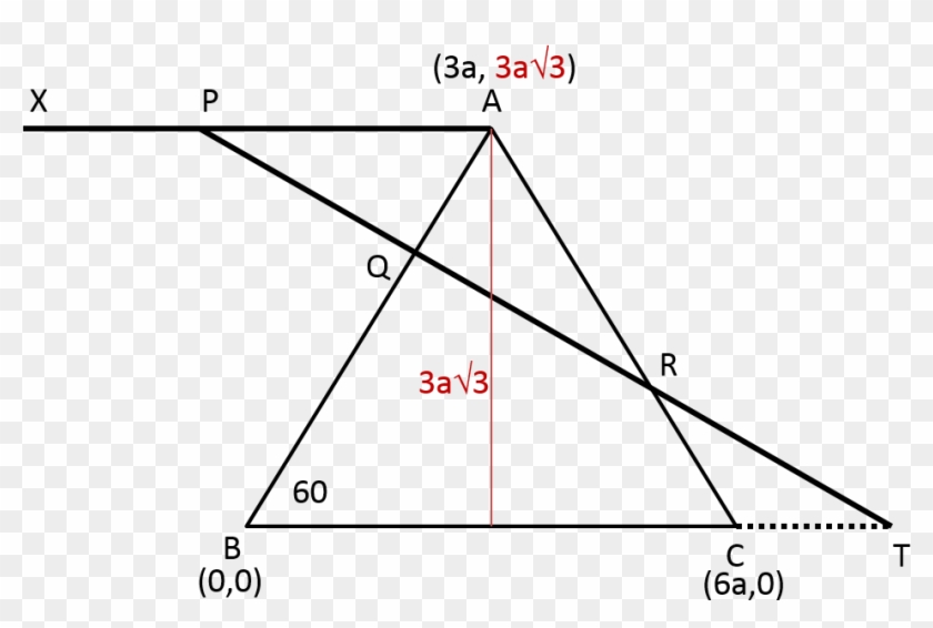 Triangle Abc Is An Equilateral Triangle With It's Sides - Equilateral Triangle Points Clipart #646828