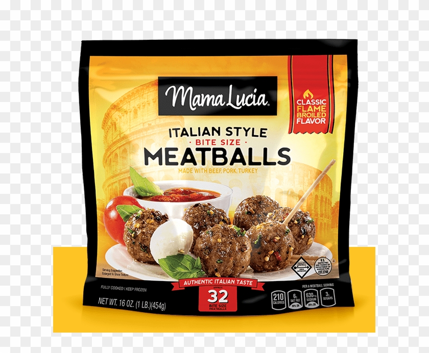 Combine Tender Cuts Of Beef, Pork, And Turkey, Flavorful - Mama Lucia Turkey Meatballs Clipart #647141