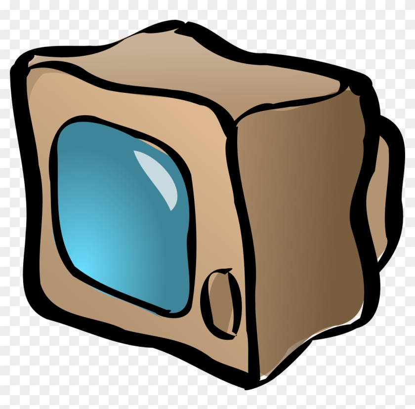 Retro Brown Tv Svg Clip Arts 600 X 563 Px - Png Download