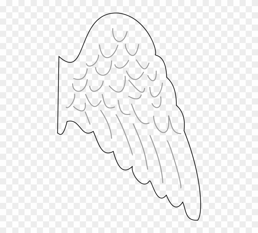 Printable Angel Wing Template Clipart #647355