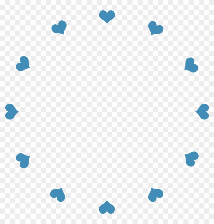 Clock Face Hearts Blue - Face Clock Png Clipart (#647429) - PikPng