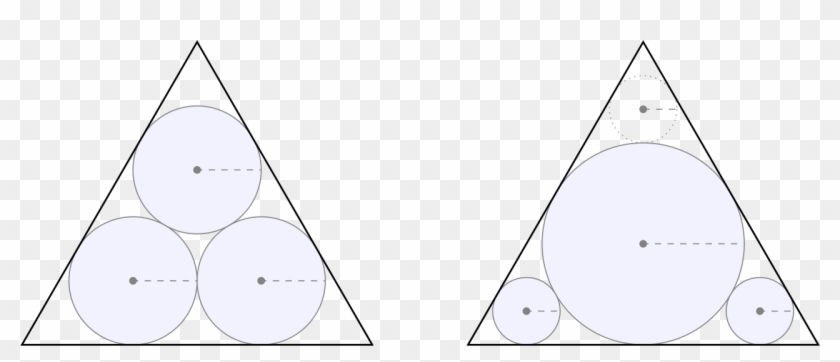 Malfatti Circles In Equilateral Triangle - 3 Circles In Equilateral Triangle Clipart #647521