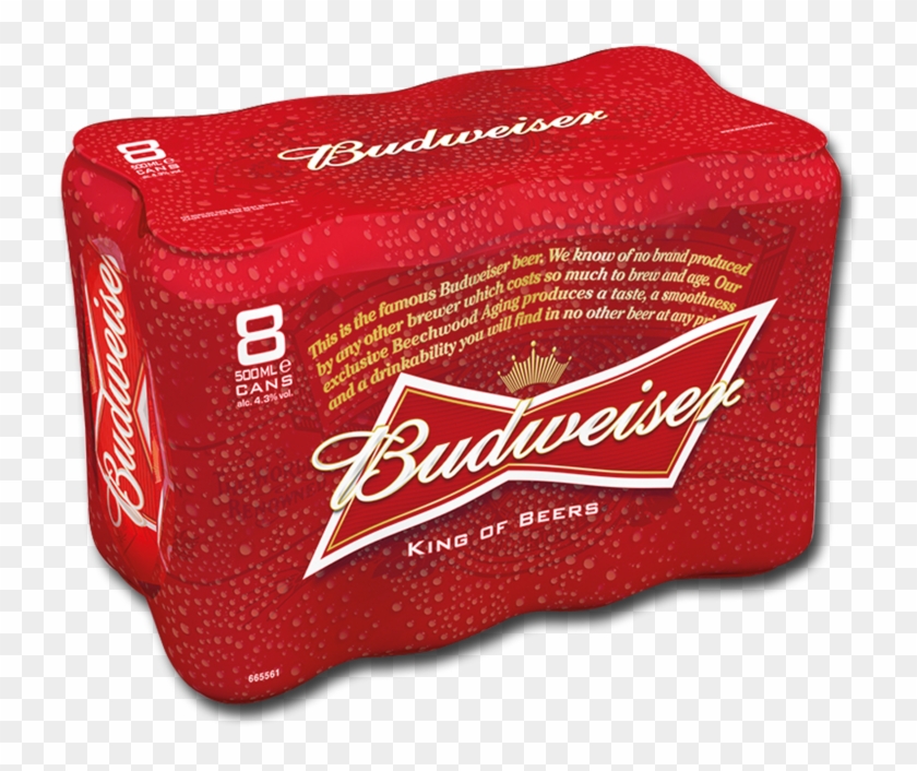 Budweiser Can Pack 8x500ml - Budweiser Clipart #647965