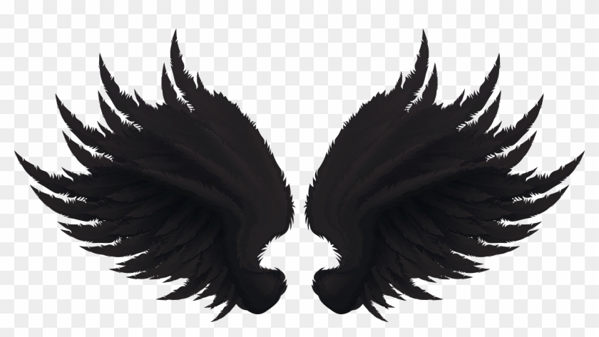 Black Wings Transparent Clip Art Image - Transparent Black Wings - Png Download