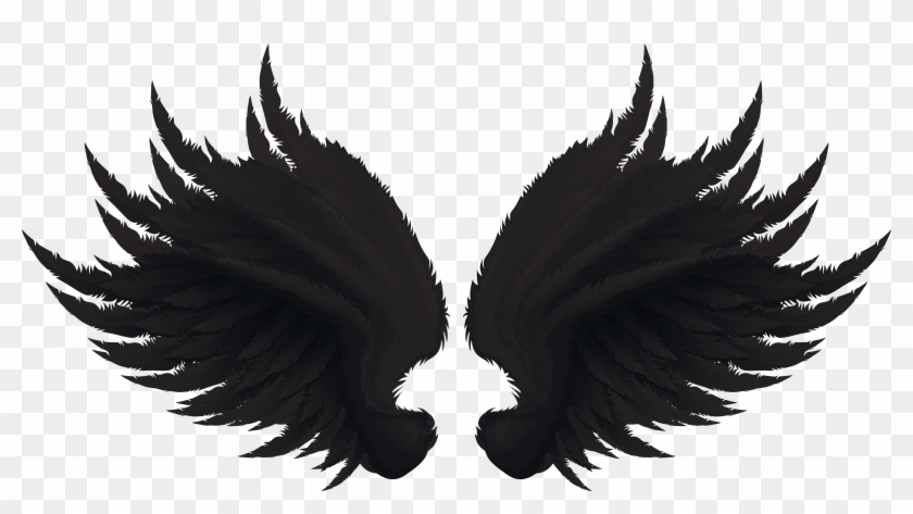 Black Wings Transparent Clip Art Image - Transparent Black Wings - Png Download #648012