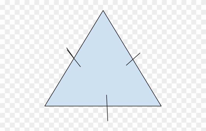 Equilateral Triangles Are Triangles With All Sides - White Triangle Png Clipart #648039