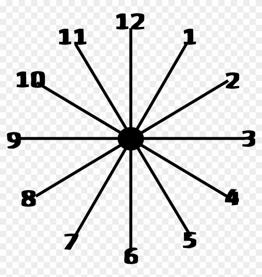 Clipart Black And White Download - Wall Clock Template - Png Download