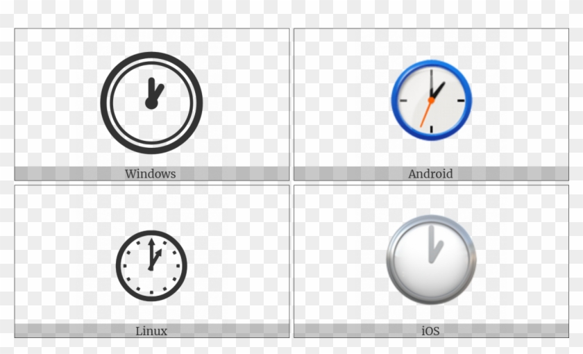 Clock Face One Oclock On Various Operating Systems - Circle Clipart