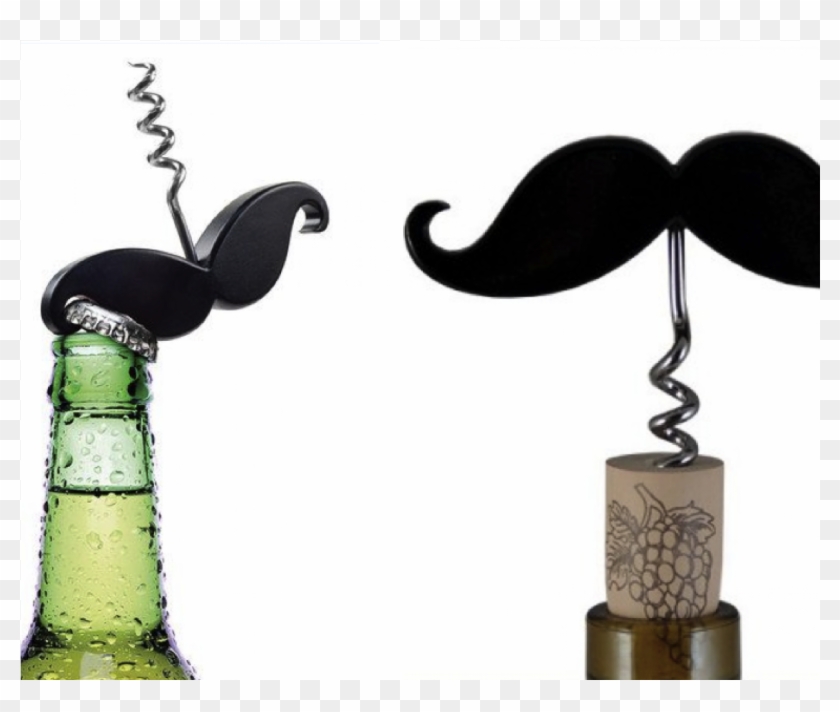 Handlebar Mustache Bottle Opener Corkscrew/wine Corkscrew - Moustache Bottle Opener Clipart #649775