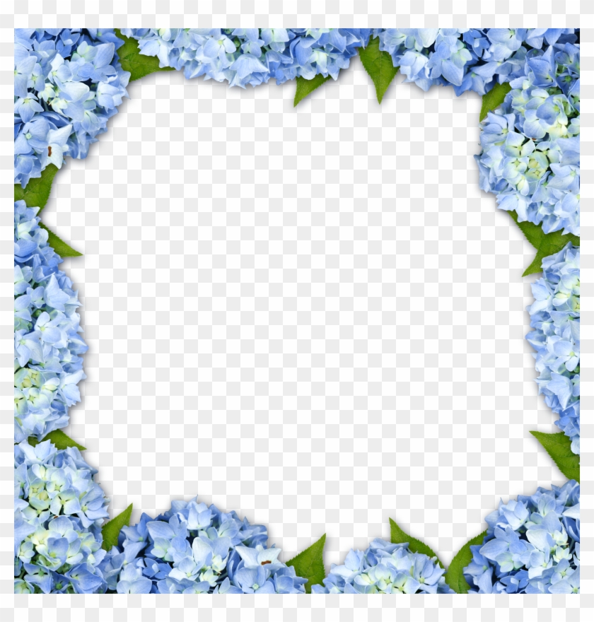 Flower Border Png Blue Clipart