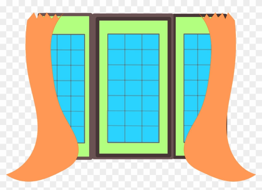 Curtain Clipart Morning Window - Vektor Jendela Png Transparent Png #650020