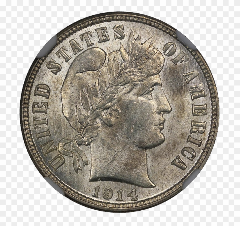 1914 Barber Dime Ngc Ms64plus Obverse - Dime Clipart