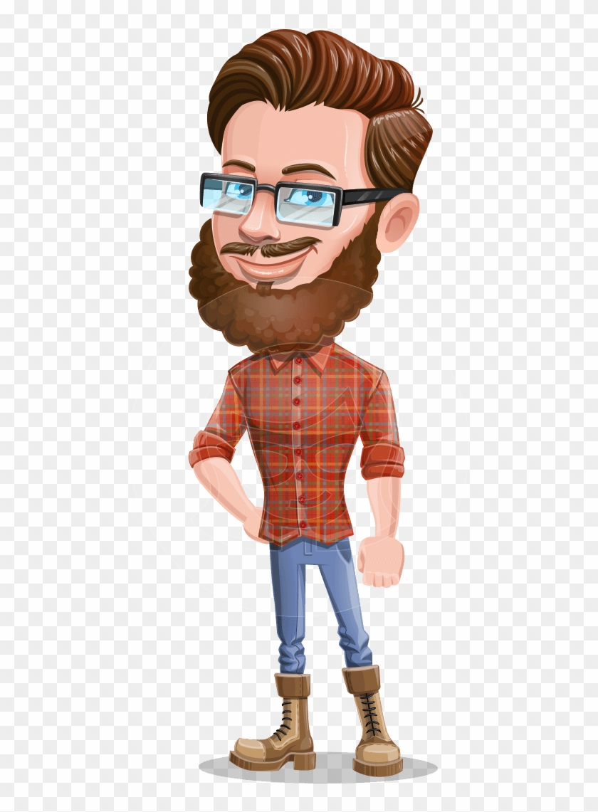 Zander Smartbeard - Smart Cartoon Boy Png Clipart