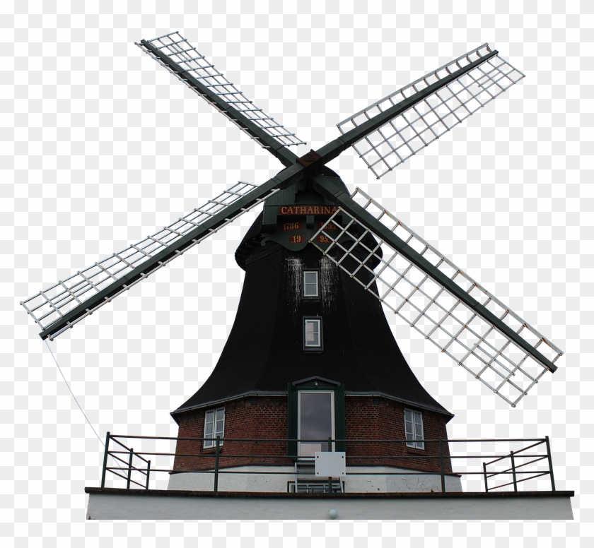 Mill, Windmill, Wing, Wood, Grind, Old, Dutch Windmill - Molino De Viento Png Clipart