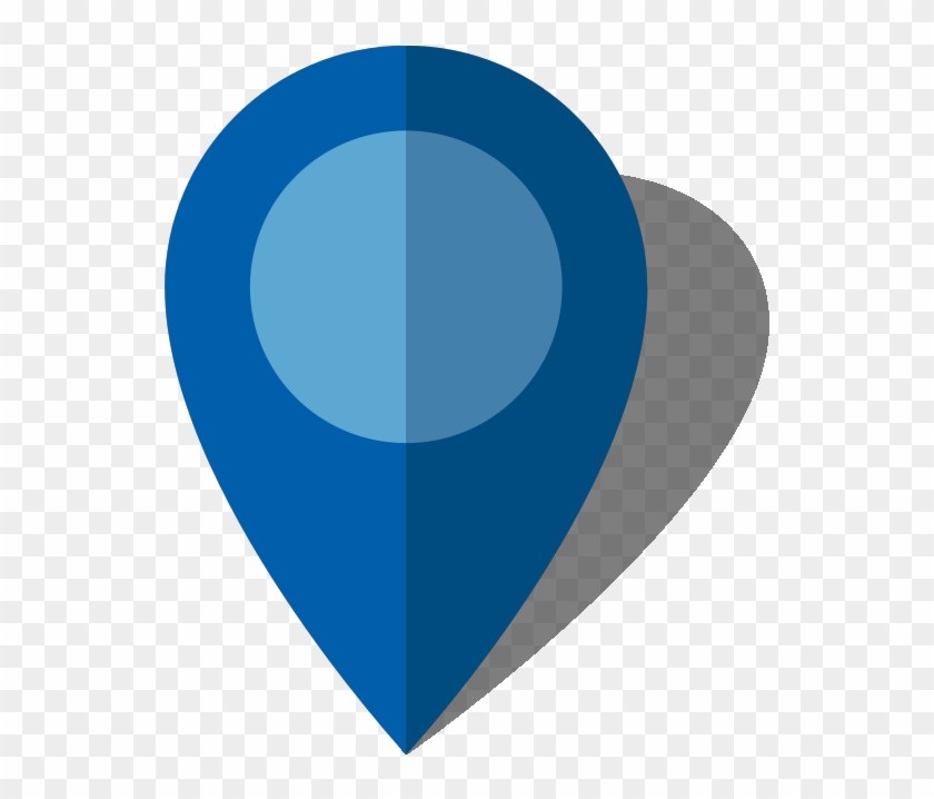 Location Map Pin Blue10 - Circle Clipart