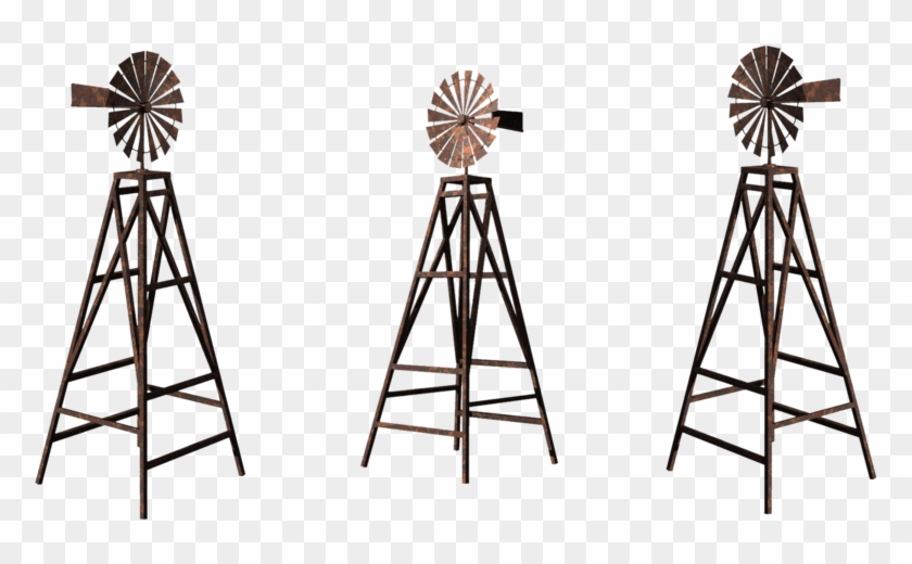 Rendered In Bryce Windmills Png - Wood Clipart