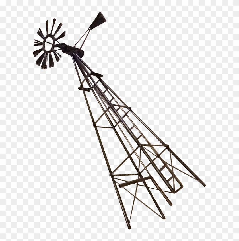 Vintage Replica Metal Farm Sculpture - Farm Windmill Png Clipart #650535
