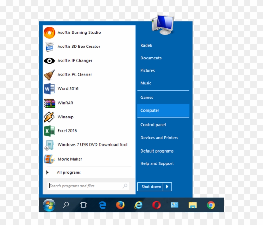 Windows 10 Alternative Start Menu Button And Windows - Pc Start Menu Clipart