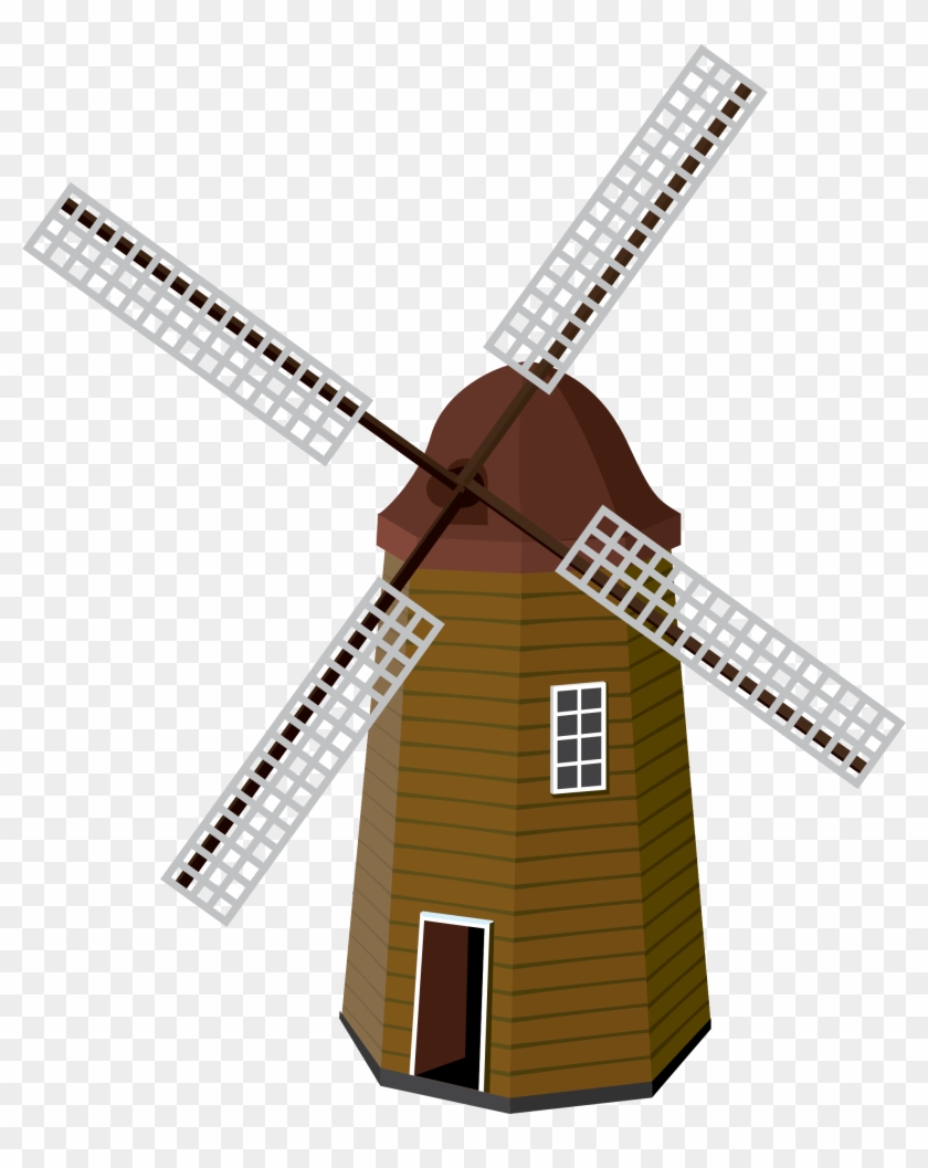 Big Image - Clip Art Of Windmill - Png Download