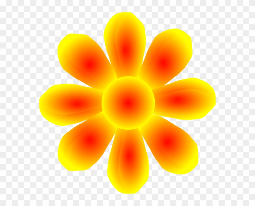 Flower Yellow Clip Art At Clker - Schneeflocke Strickmuster - Png Download #651362