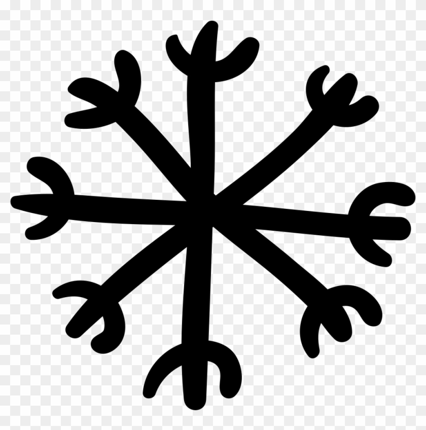 Snowflake Hand Drawn Shape Svg Png Icon Free Download - Simple Hand Drawn Snowflake Clipart #651542