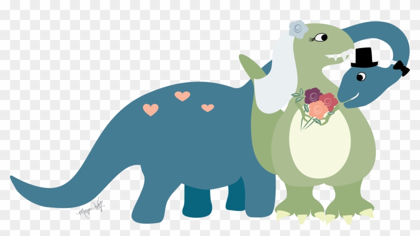 Clipart Royalty Free Download Dinosaurs Clipart Small - Wedding Dinosaurs - Png Download