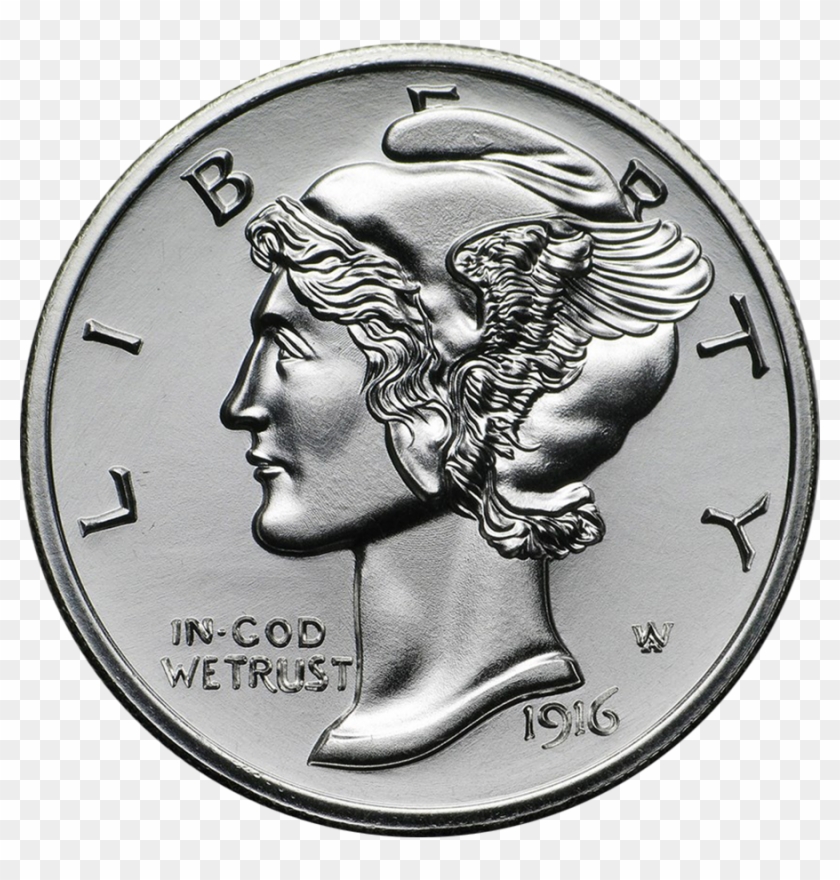 The Winged Liberty Mercury Dime 2oz Silver Round Pays - Quarter Clipart #651836