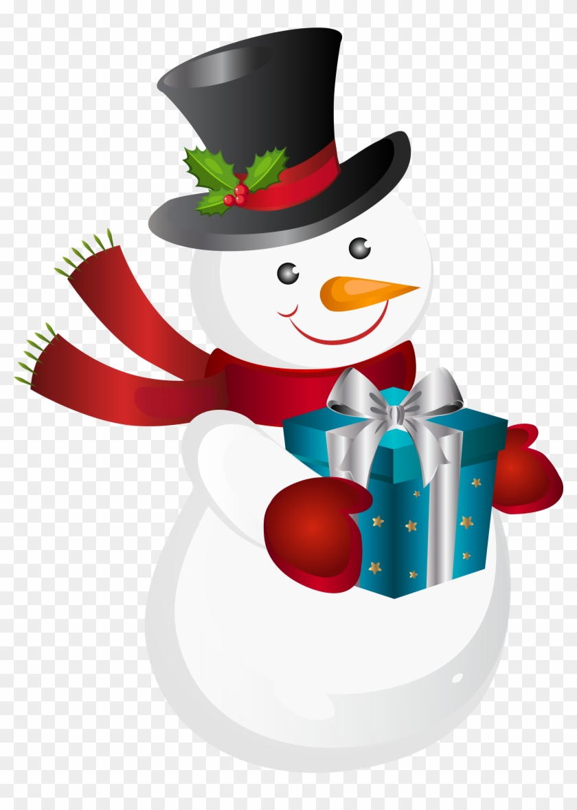 Snowman Clipart Love - Christmas Snowman Clipart Png Transparent Png #652175