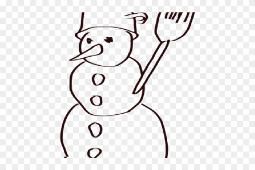 Snowman Clipart Modern - Snowman Line Art - Png Download #653609