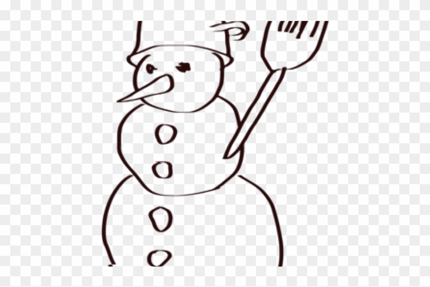 Snowman Clipart Modern - Snowman Line Art - Png Download