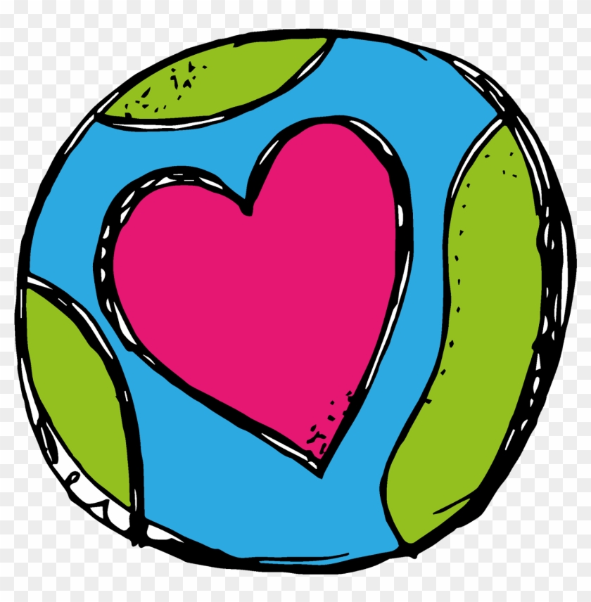 Heart Pictures Clipart Cute - Earth With Heart Clipart - Png Download
