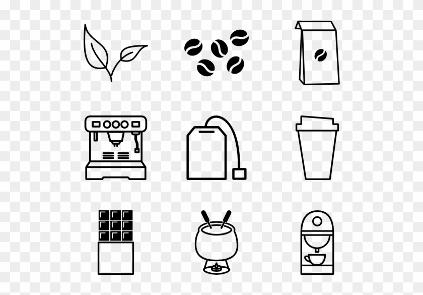 Linear Coffee Shop Elements - Coffee Vector Icon Psd Clipart