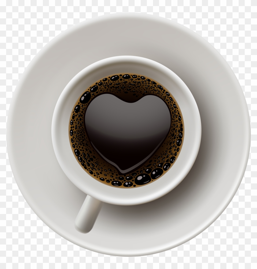 Coffee With Heart Png Clip Art - Coffee Transparent Heart