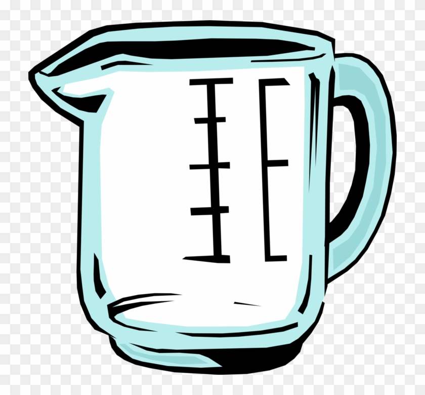 Vector Illustration Of Kitchen Utensil Measuring Cup - Measuring Jug Clip Art - Png Download